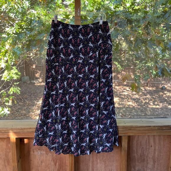 Boden Women's Navy Union Jack Midi Skirt 6R - Picture 3 of 8